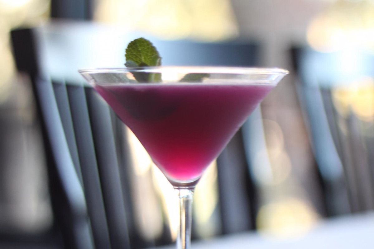 Deep purple cocktail